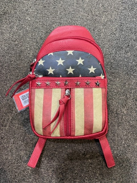 women's small Americana back pack purse