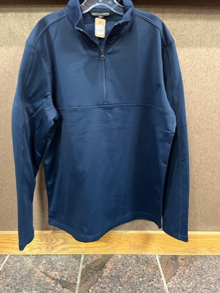 Men's Navy fleece lined pullover shirt