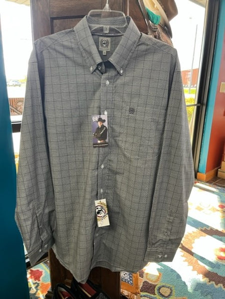 Mens Long sleeve button up, plaid shirt from CINCH