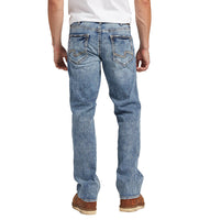 Men's light wash, Zac jeans by Silver jean Co. Relaxed fit straight leg