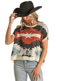 Women's drop shoulder, sweater by rock & roll Panhandle - regular & plus sizes