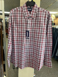 Men's Long sleeve Wrangler red plaid western style shirt