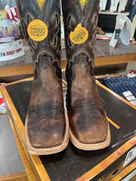 Men's Moka Brown Corral square toe boots