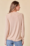Women's cream, super soft, long sleeve sweater