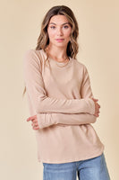 Women's cream, super soft, long sleeve sweater
