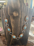 concho & turquoise stone necklace