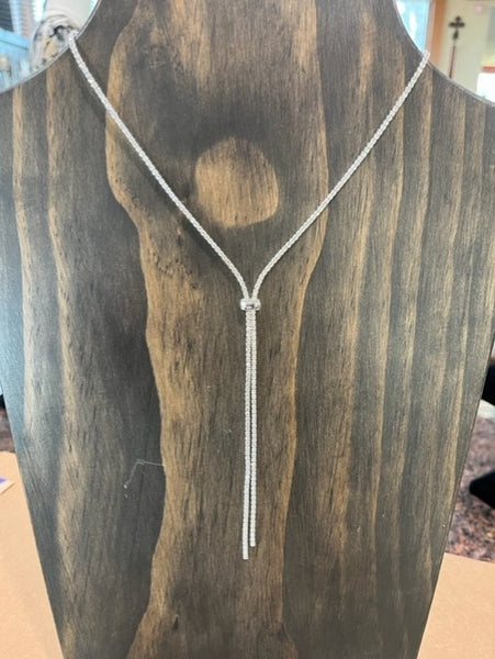 dainty rhinestone boho - adjustable necklace