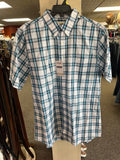 Men's Riata Short sleeve plaid shirt by wrangler