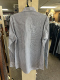 Men's Wrangler Charcoal & white longsleeve, pearls snap shirt