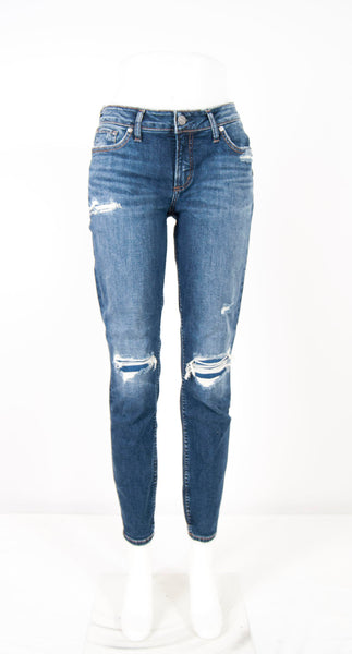 Silver distressed skinny jeans Reg & plus size2