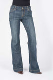 Women's City Trouser jeans - by Stetson - med. indigo wash