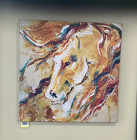 Colorful abstract horse canvas