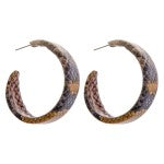 large snake print inspired earrings