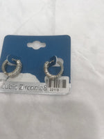 cubic zirconia small hoop earrings
