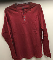 Red long sleeve Henley
