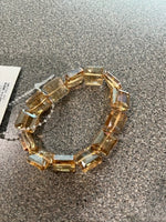 topaz square stone stretch bracelet