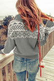 Women's grey 1/4 zip sweater - Regular & Plus sizes