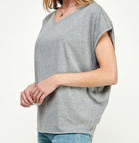 women's vneck sleeveless tee