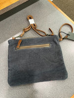Myra medium Turquoise tooled leather and canvas bag