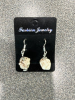 White buffalo stone earrings