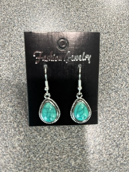 women's turquoise teardrop earrings