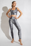 Women's snake chintz print workout leggings