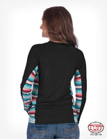 Women's black & serape full zip track jacket by cowgirl tuff