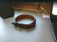 Genuine leather brown belt