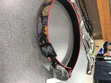 colorful belt with crackle black backround