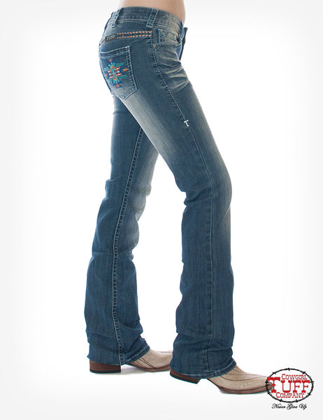 Women's Cowgirl Tuff Bold Aztec Jeans
