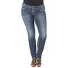 women's plus size silver jeans