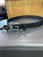 Black genuine leather Ariat belt