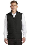 Men's insulated vest in black or charcoal