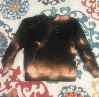 Women's bleached black sweatshirt