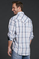 Cowboy Up Blue Plaid Western Shirt