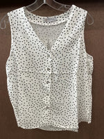 Women's Regular & Plus polka dot, tank top blouse