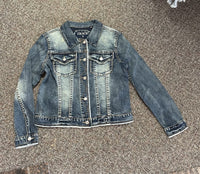 Grace in LA jean jacket in regular and plus sizes