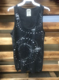 women's charcoal tank with sparkle fireworks