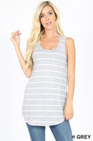 women's striped relaxed fit tank top