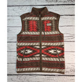 Hooey brown aztec fleece vest