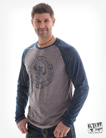 Blue & gray longsleeve burnout T by B. Tuff