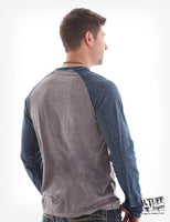 Blue & gray longsleeve burnout T by B. Tuff