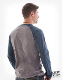 Blue & gray longsleeve burnout T by B. Tuff