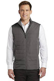 Men's insulated vest in black or charcoal