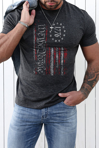 We the people - grey mens graphic tee