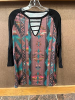 Women's Regular and plus size "mesquite wild" top from crazy train