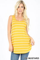 women's striped relaxed fit tank top
