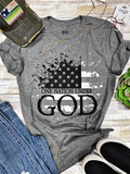 Men's grey tee - One Nation Under God