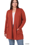 Women's Plus size, open front, perfect weight cardigan