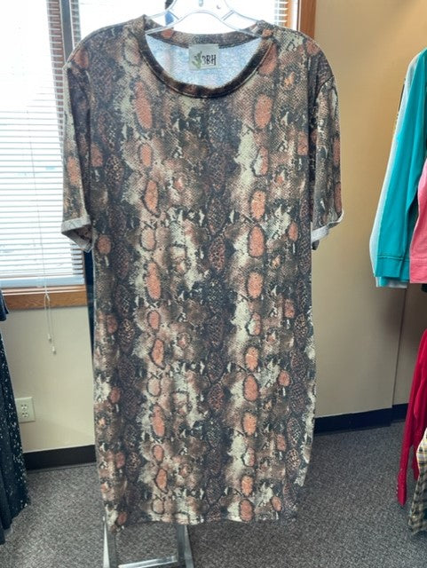 grey snake print shirt dress HUSH Rosey Snake Print Shirt Dress